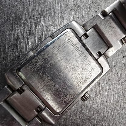 Bulova Tank Watch Men 24mm Black Dial Black & Silver Rectangle 98L148 New Batt10