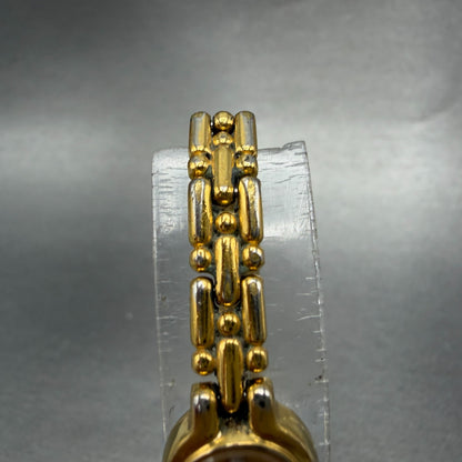 Seiko Watch Women 13mm Champagne Dial Gold Tone Oval 1e20-6039 New Battery VTG4