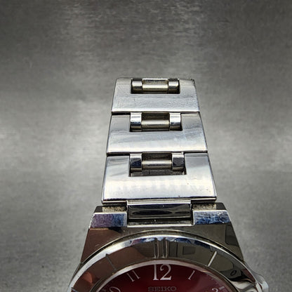 Seiko Lukia Watch Women 33m Red Dial Silver Tone Daydate 5y890b30 New Battery4