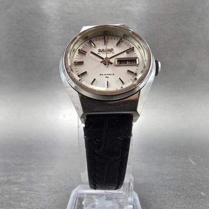 Seiko Automatic Watch Women 25mm Silver Dial Silver Daydate 2206-0480 Runs JP5
