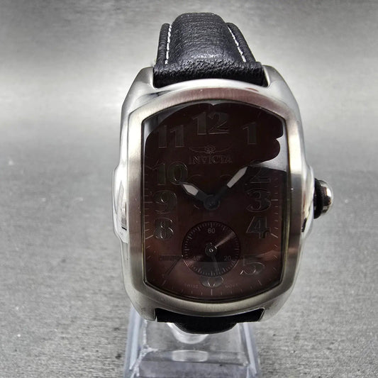 Invicta Lupha Watch Women 29mm Brown Dial Silver Tone Rectangle 2084 New Battery0
