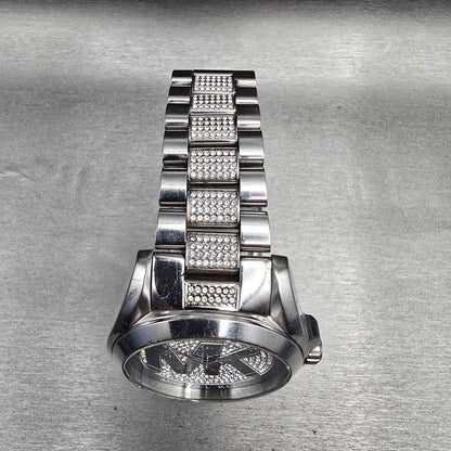Michael Kors Bradshaw Watch Women 42mm Silver Dial Silver Tone MK6486 New Batt4