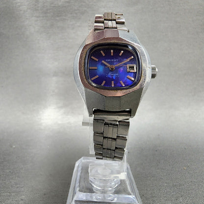Orient Minimatic Watch Women 26mm Purple Dial Steel Date Automatic PARTS4