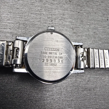 Citizen CQ Watch Women 21mm Silver Dial Silver Tone Round 3220-891236 New Batt10