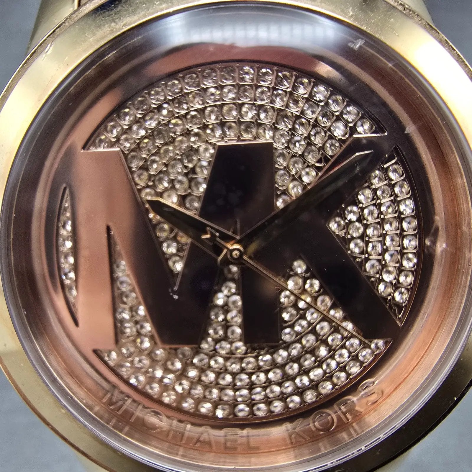 Michael Kors Runway Watch Women 45mm Pink Dial Rose Gold Tone MK-5661 NewBattery1