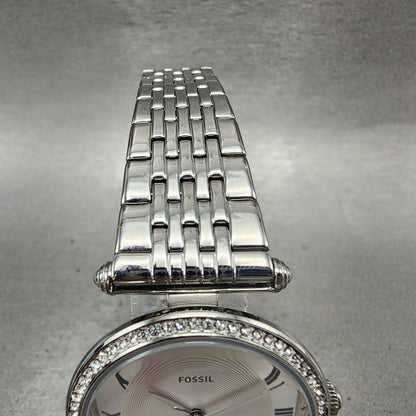 Fossil Lyric Watch Women 32mm Silver Dial Silver Tone ES4712 New Battery4