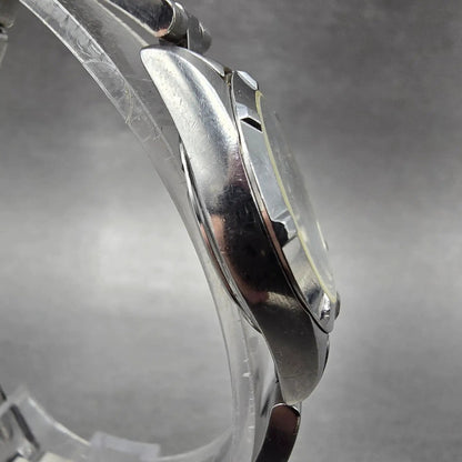 Enicar Watch Women 25mm Silver Dial Silver Tone Date Round 956.083 New Battery3