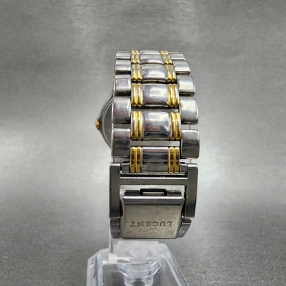 Seiko Lucent Watch Men 33mm White Dial Two Tone 5e21-6b0a New Battery