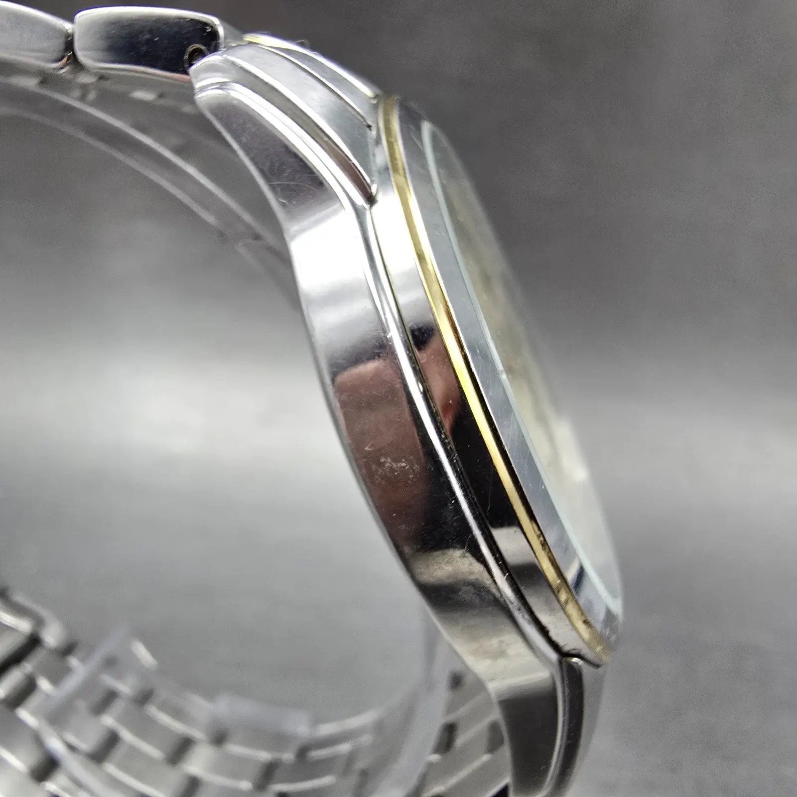 Bulova Precisionist Watch men 42mm Champagne Dial Two Tone Date 98B156 PARTS4