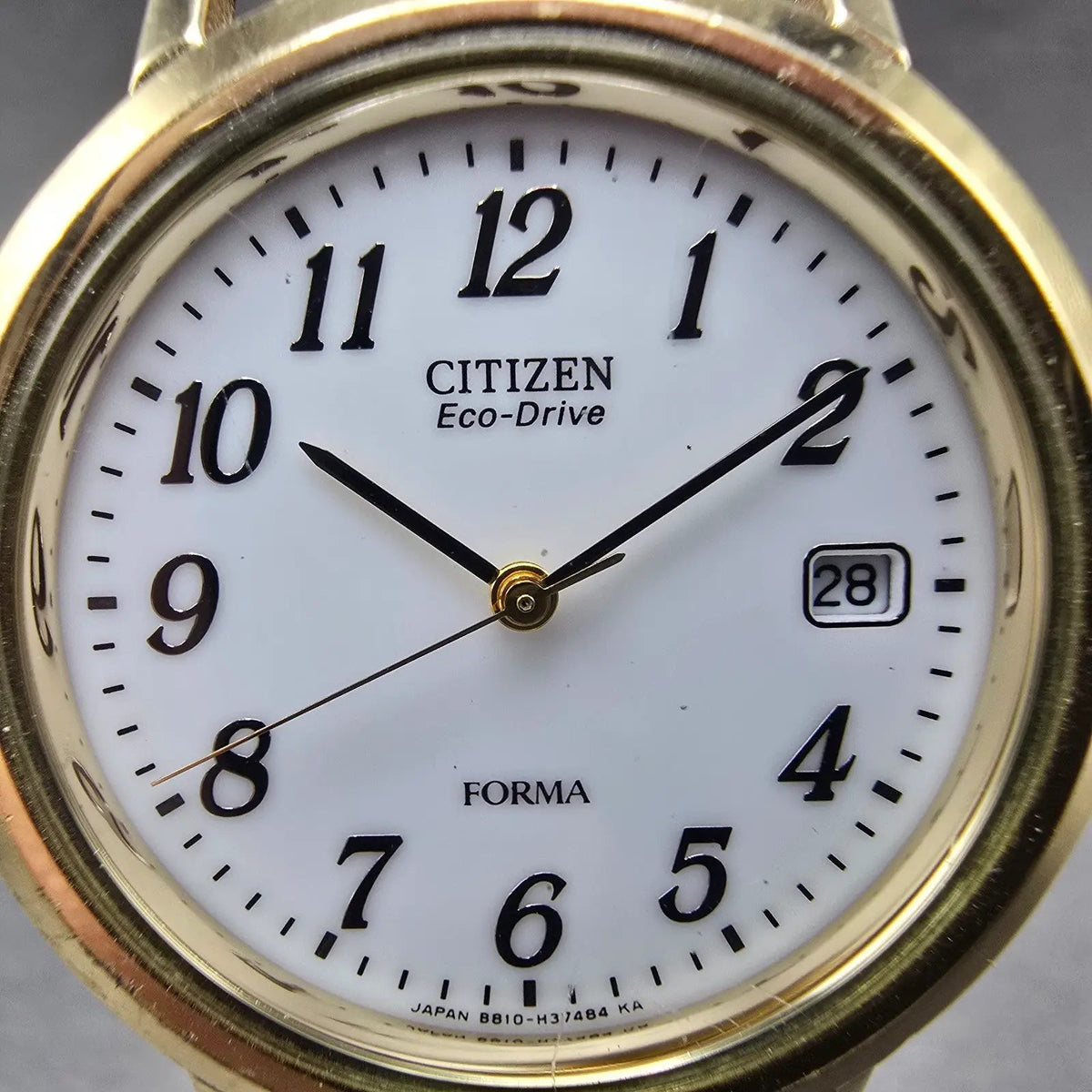 Citizen Forma Eco-Drive Watch Men 34mm White Dial Gold Round B810-H22331 Runs1