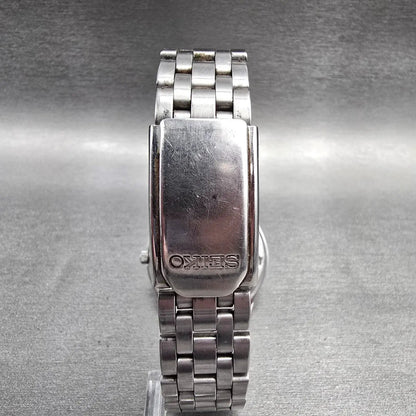 Seiko Railroad Approved Watch Men 37mm White Dial Silver Daydate 7N43-9A00 Runs8