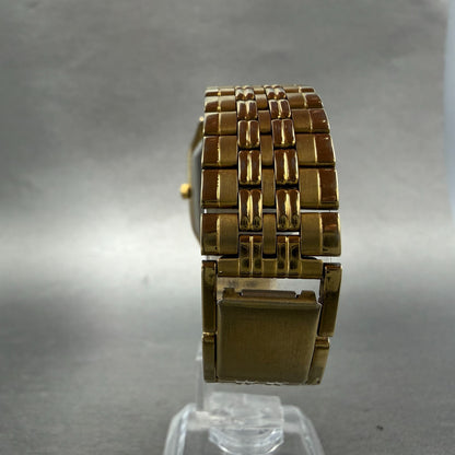 Citizen Tank Watch Men 27mm Champagne Dial Gold Tone Daydate 1000-S63863 New Bat7