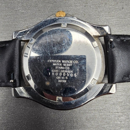 Citizen Dive Watch Men 40mm Black Dial Two Tone Daydate Round 6100-G03448 NewBat10