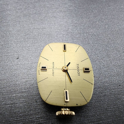 Vintage Tissot 709-1 Stylist Watch Movement Manual Wind 17 Jewel 2 Hand W/Dial