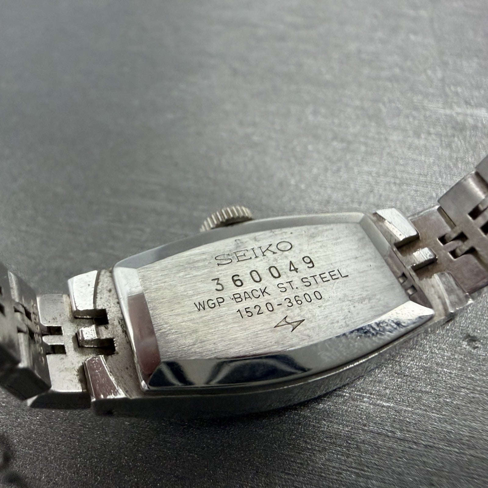Seiko Watch Women 14mm Silver Dial Silver Tone Rectangle Manual Wind Runs9