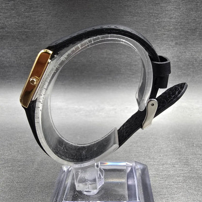 Seiko Tank Watch Women 18mm White Dial Gold Tone Rectangle 1N01-5A40 New Battery6