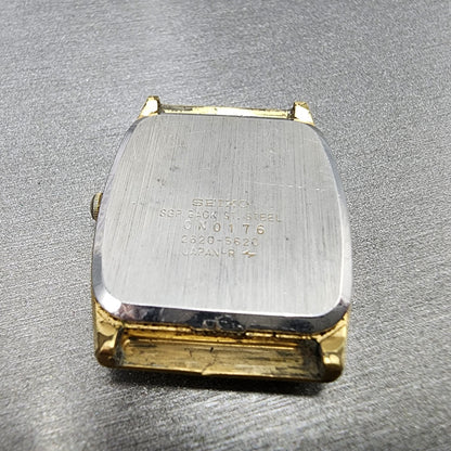 VTG Seiko Watch Men 28mm White Dial Gold Tone Rectangle 2620-5620 PARTS