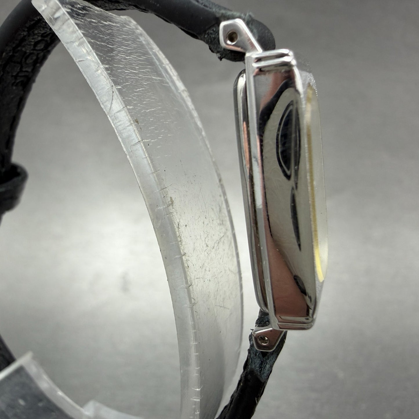 Seiko Tank Watch Women 13mm Silver Dial Silver Tone 1320-6069 New Battery VTG3