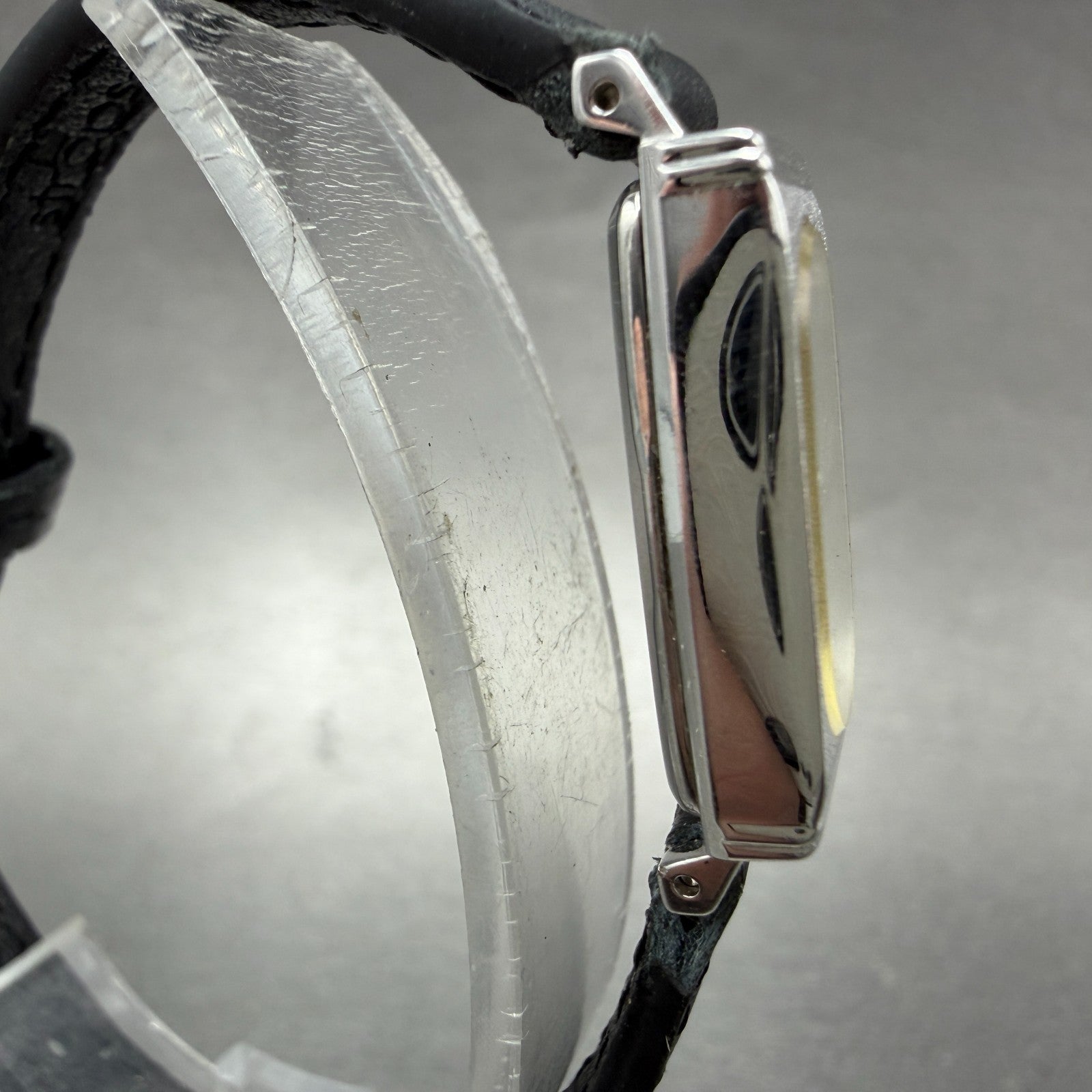 Seiko Tank Watch Women 13mm Silver Dial Silver Tone 1320-6069 New Battery VTG3