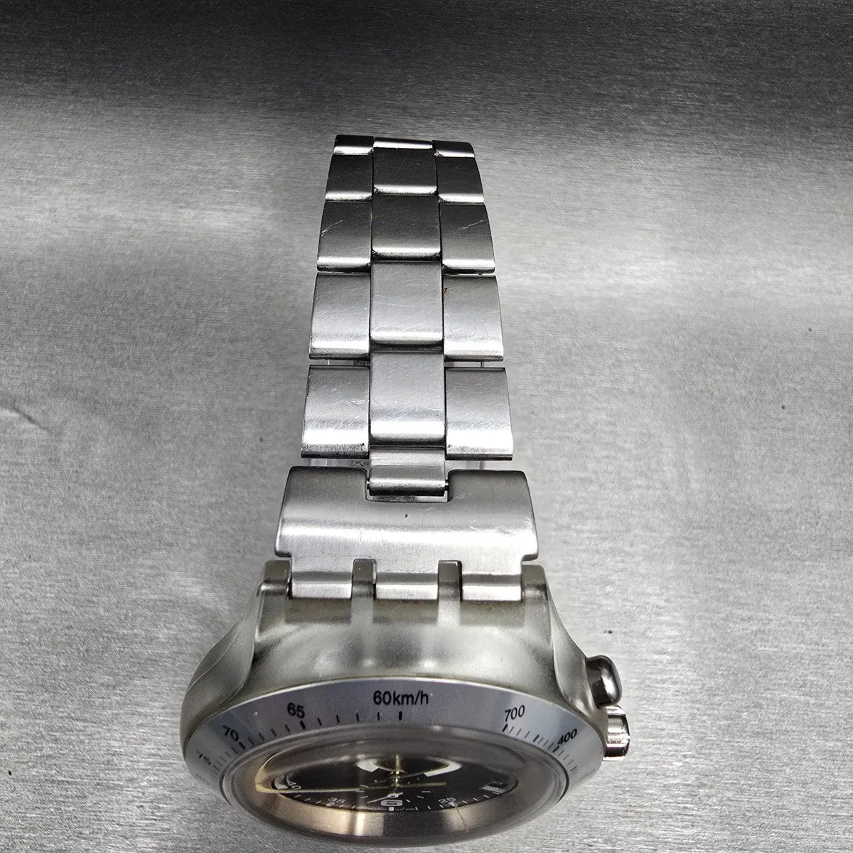 Swatch Irony Diaphane Chrono Firestorm Watch Men 43mm Black Dial Clear READ!!!!!4