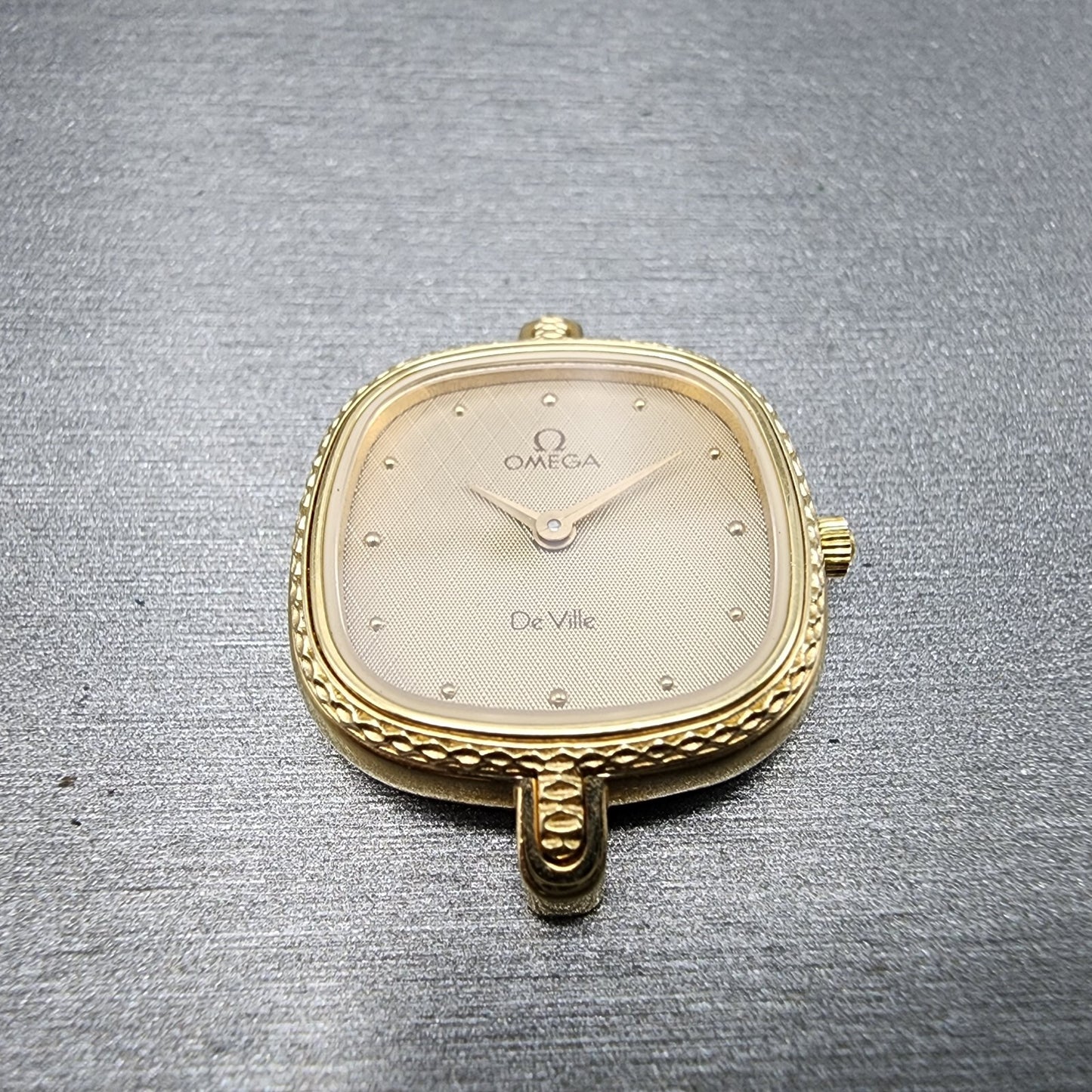Omega De Ville Watch Women 21mm Gold Dial Gold Plated Cal 1375 591.0276 PARTS3