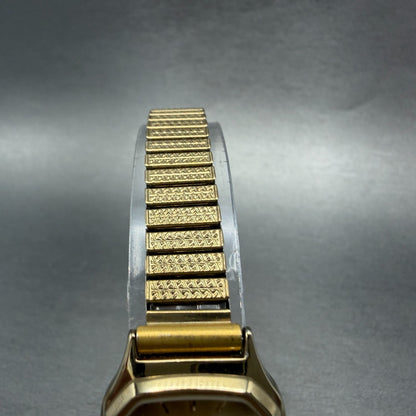 Casio Watch Women 22mm Gold Dial Gold Tone Octagon LQ-312G New Battery4