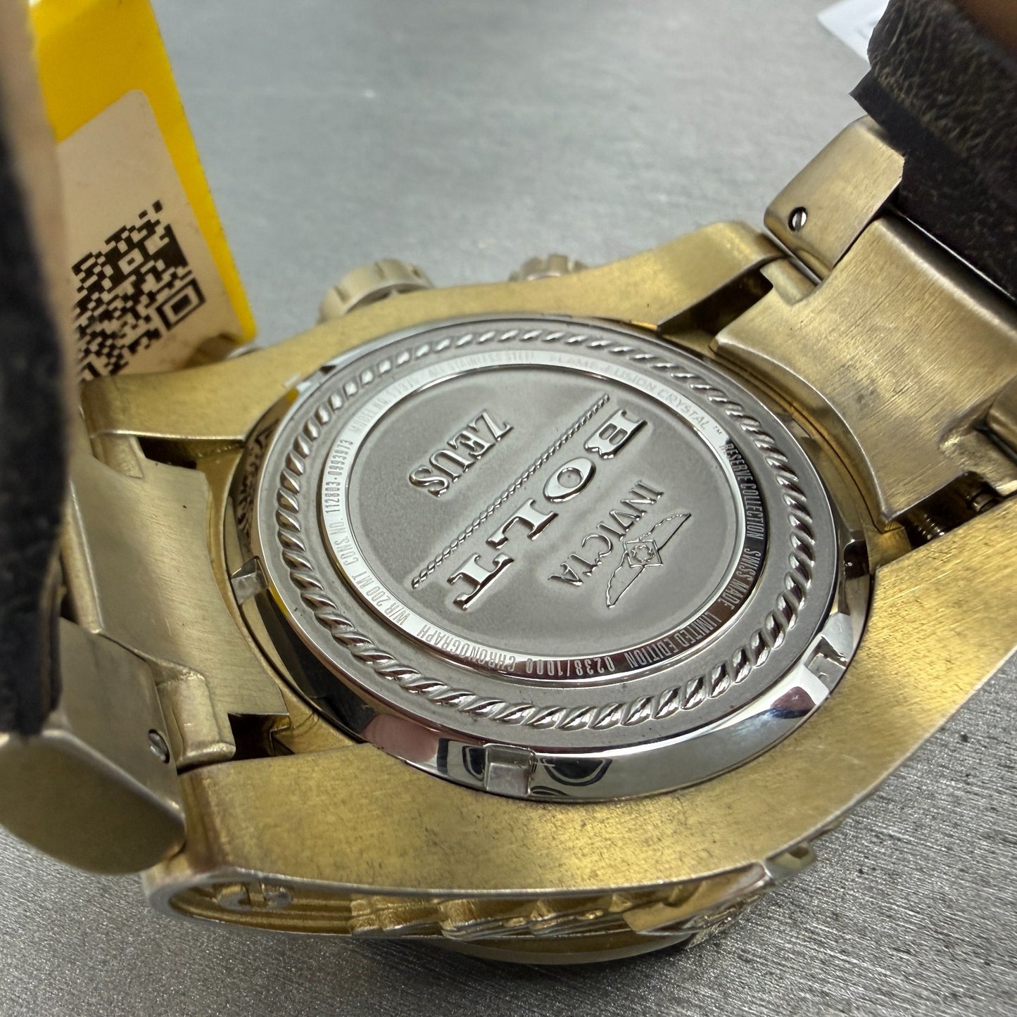 Invicta Reserve Bolt Zeus Empire Watch Men 54mm Blue Dial Gold Tone 17375 Newbat6