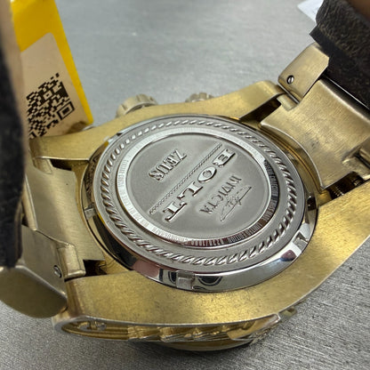 Invicta Reserve Bolt Zeus Empire Watch Men 54mm Blue Dial Gold Tone 17375 Newbat6