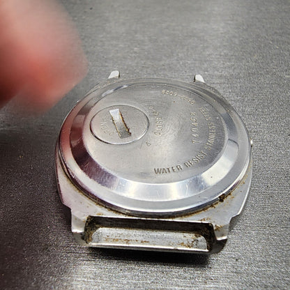 Seiko Digital Watch Men 37mm LCD Steel Round 0532-5029 Pie Pieces PARTS