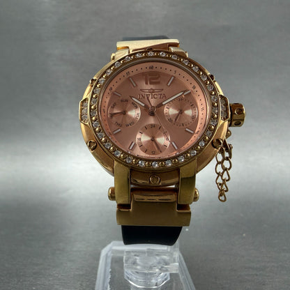 Invicta Russian Diver Watch Women 36mm Pink Dial Gold Tone Daydate 37911 New Bat5