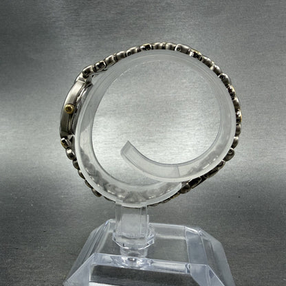 Bulova Watch Women 20mm White Dial Two Tone Round Bracelet 98T23 New Battery6