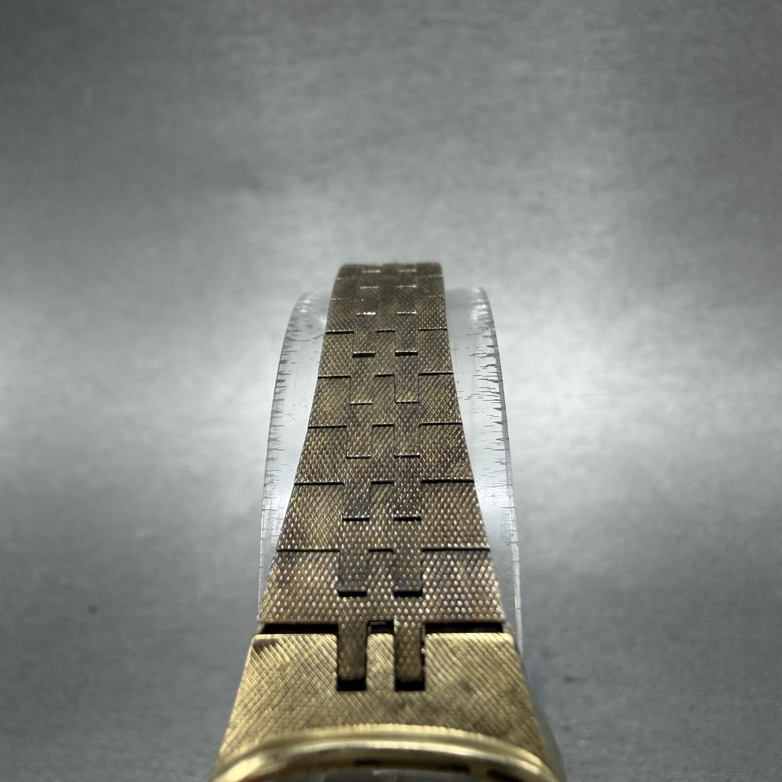 Seiko Watch Women 19mm Brown Dial Gold Tone Rectangle Manual Wind Runs 11-3949 I4