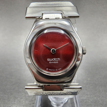 Swatch Irony Passion Watch Women 25mm Red Dial Steel Round YSS190H New Battery0