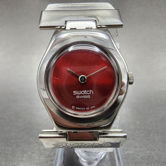 Swatch Irony Passion Watch Women 25mm Red Dial Steel Round YSS190H New Battery0