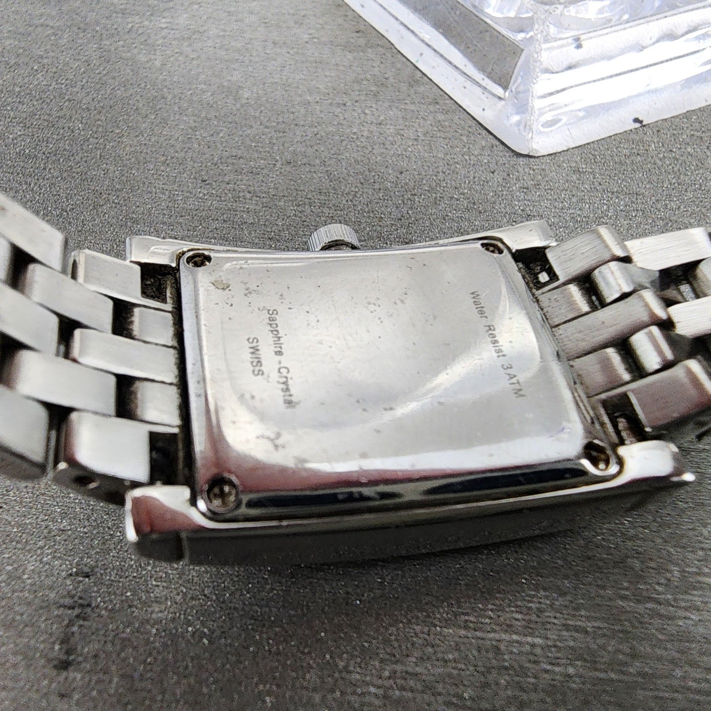 Tourneau Tank Watch Women 22mm Silver Dial Silver Tone Rectangle PARTS10