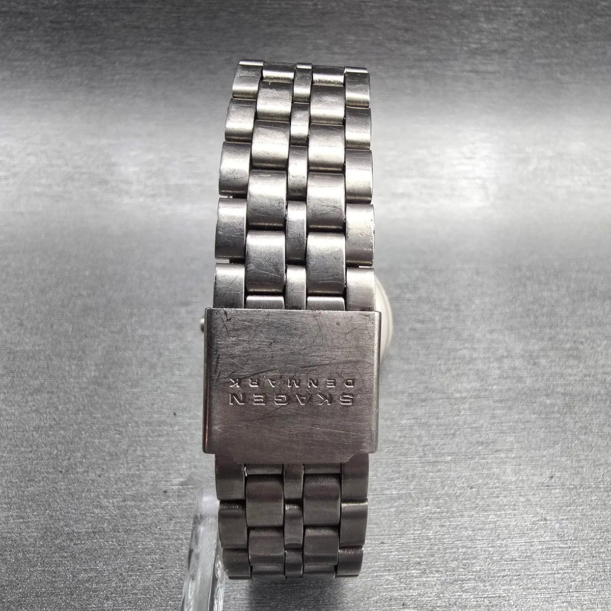 Skagen Watch Men 34mm Blue Dial Titanium Date Round 105LTXN New Battery7
