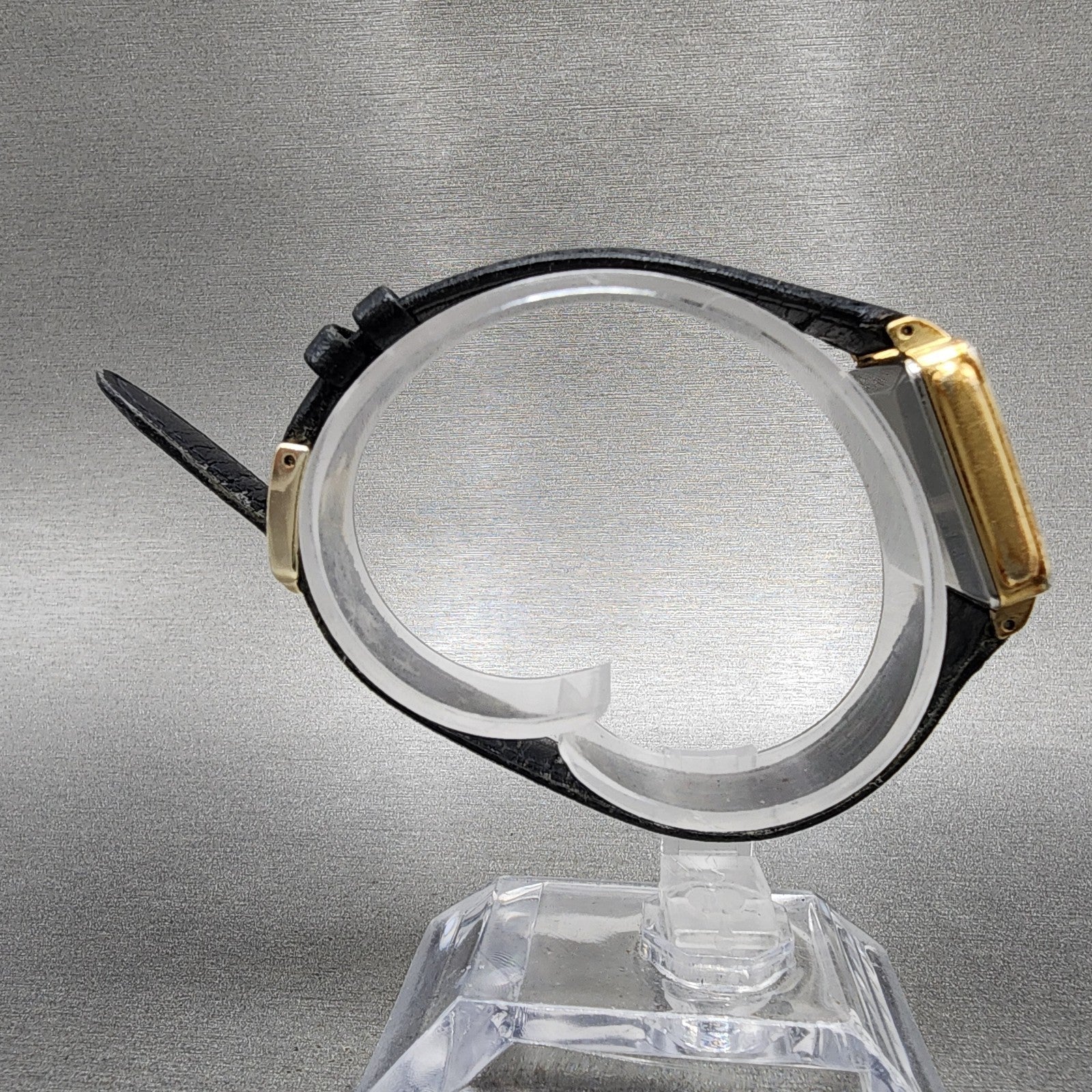 Seiko Watch Women 24mm Gray Dial Gold Tone Rectangle 433350 New Battery8