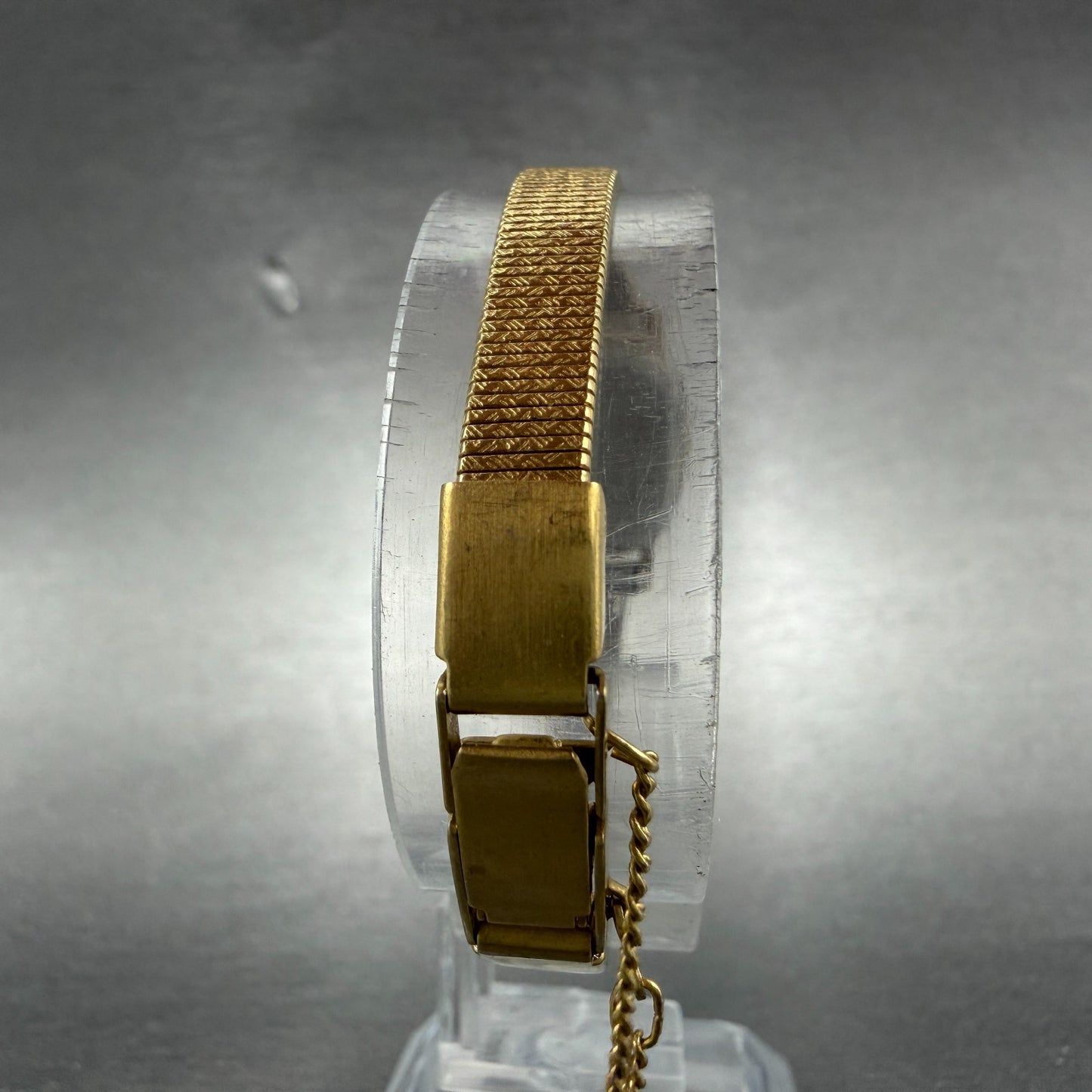 Seiko Tank Watch Women 19mm Champagne Dial Gold Tone 5420-5119 New Battery7