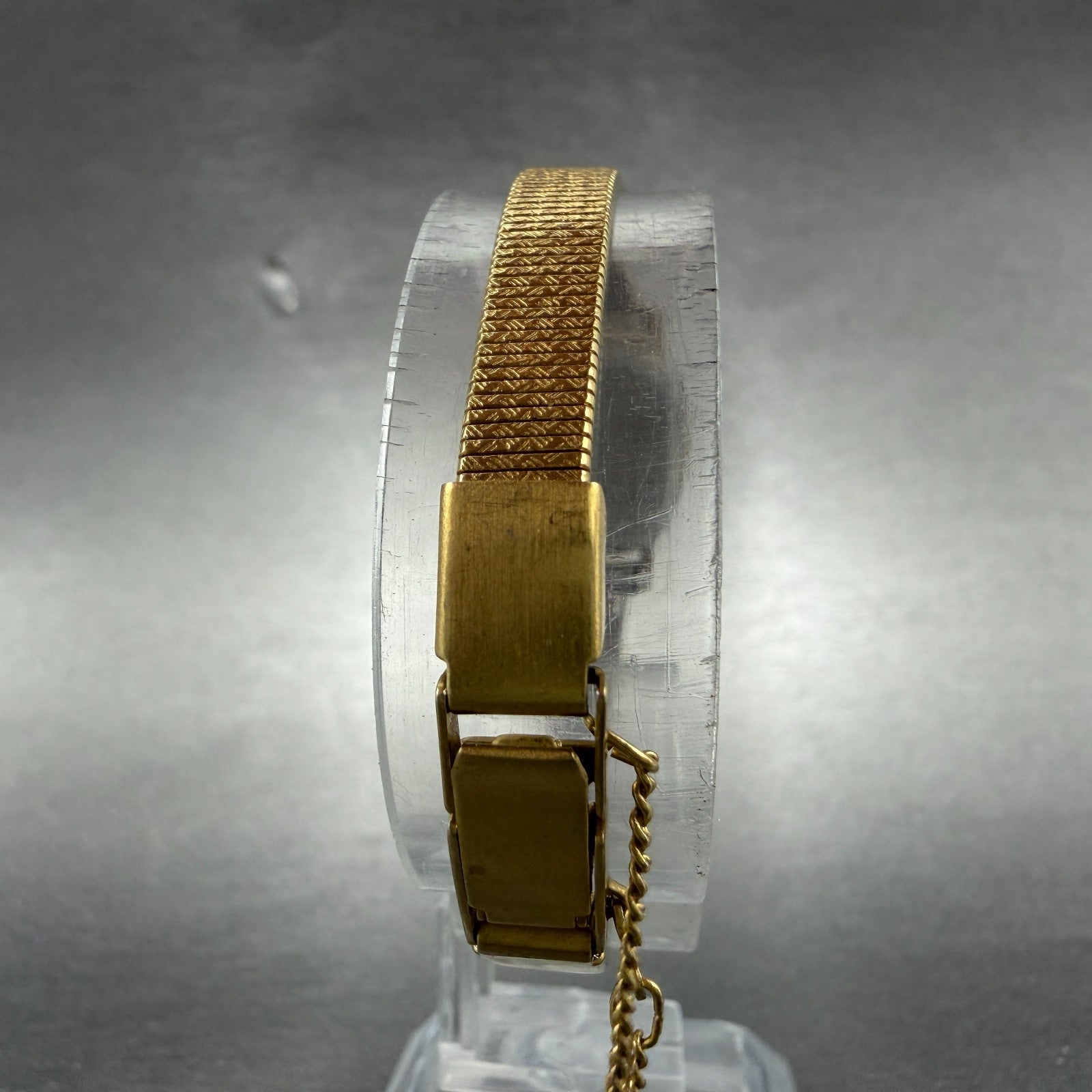 Seiko Tank Watch Women 19mm Champagne Dial Gold Tone 5420-5119 New Battery7