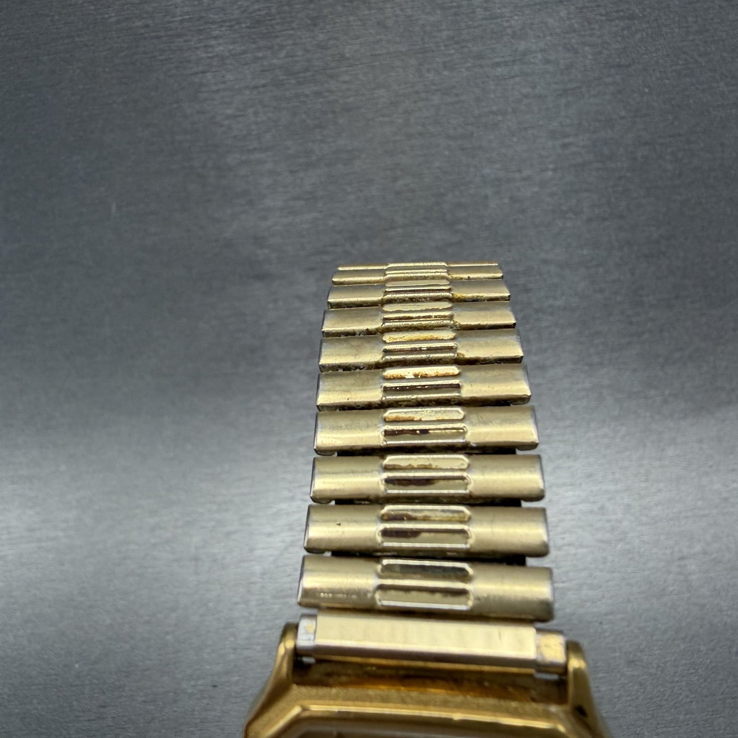 Longines Tank Watch Men 28mm Gold Dial Gold Tone Octagon Date L.7.985.2 PARTS5