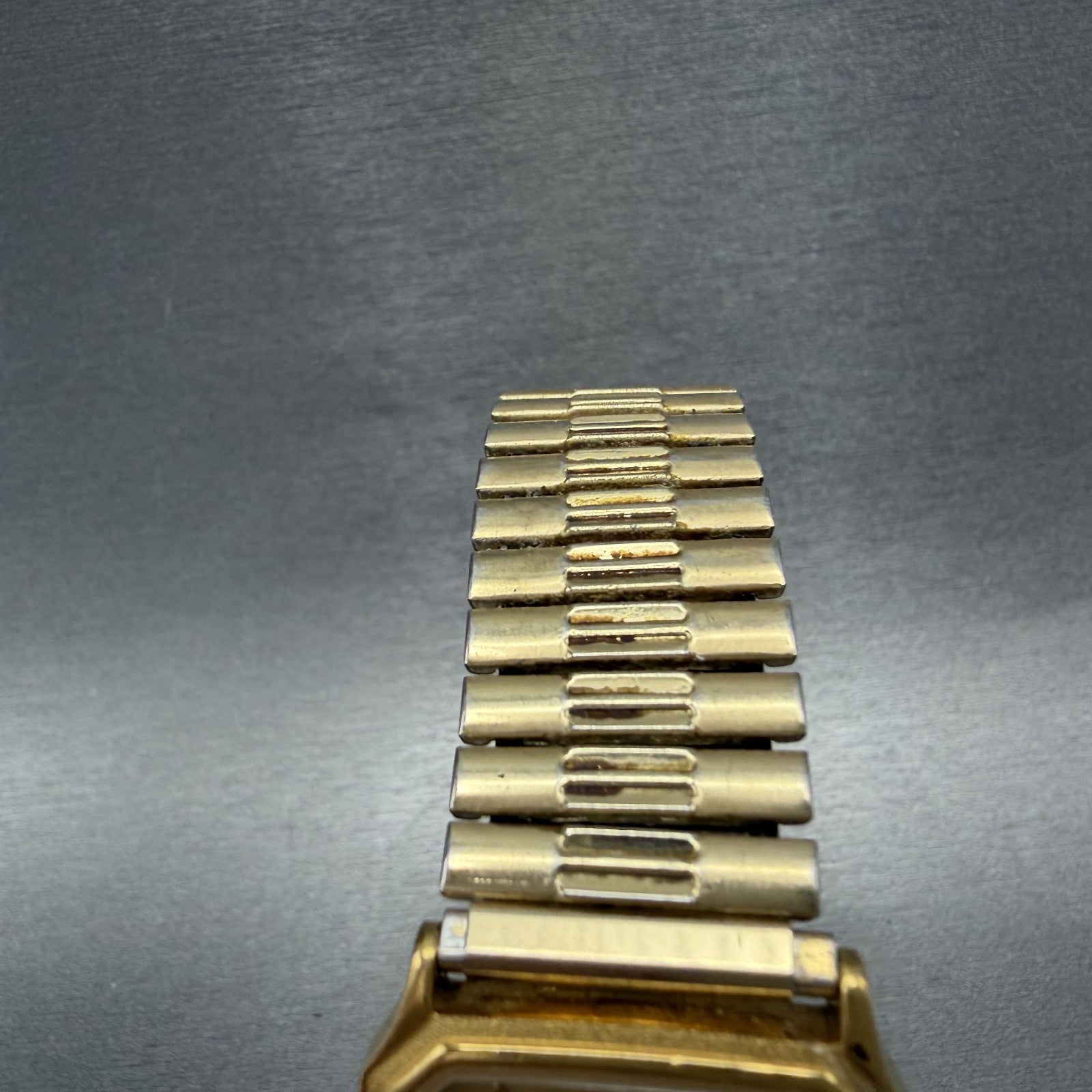 Longines Tank Watch Men 28mm Gold Dial Gold Tone Octagon Date L.7.985.2 PARTS5