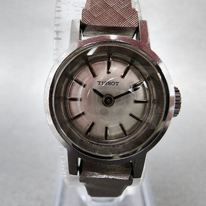 Tissot Watch Women 17mm Silver Dial Stainless Steel Manual Wind Runs Vintage1