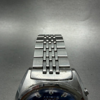 Orient Hi Ace Watch Men 38mm Blue Dial Steel Daydate Round Automatic Runs VTG4