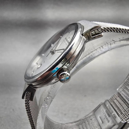 Skagen Ancher Watch Women 26mm Silver Dial Silver Tone Date 0355SSSC New Battery2