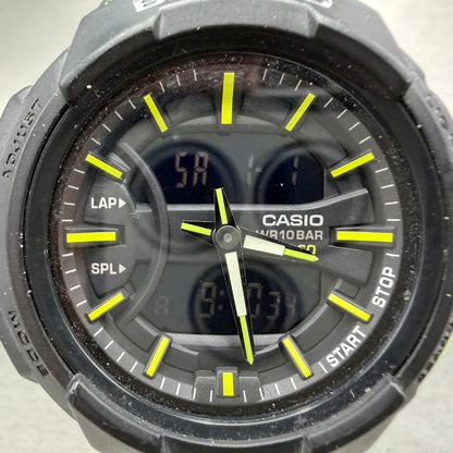 Casio Baby-G BGA-240 Watch Women 43mm Analog Digital Black Green Alarm New Batt1