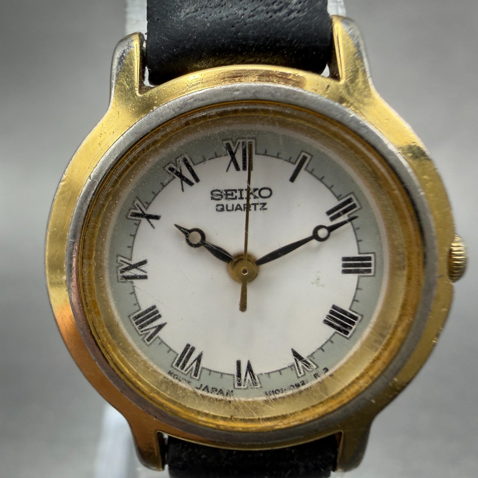 Seiko Watch Women 22mm White Dial Gold Tone Round 4N01-0441 New Battery Vintage1
