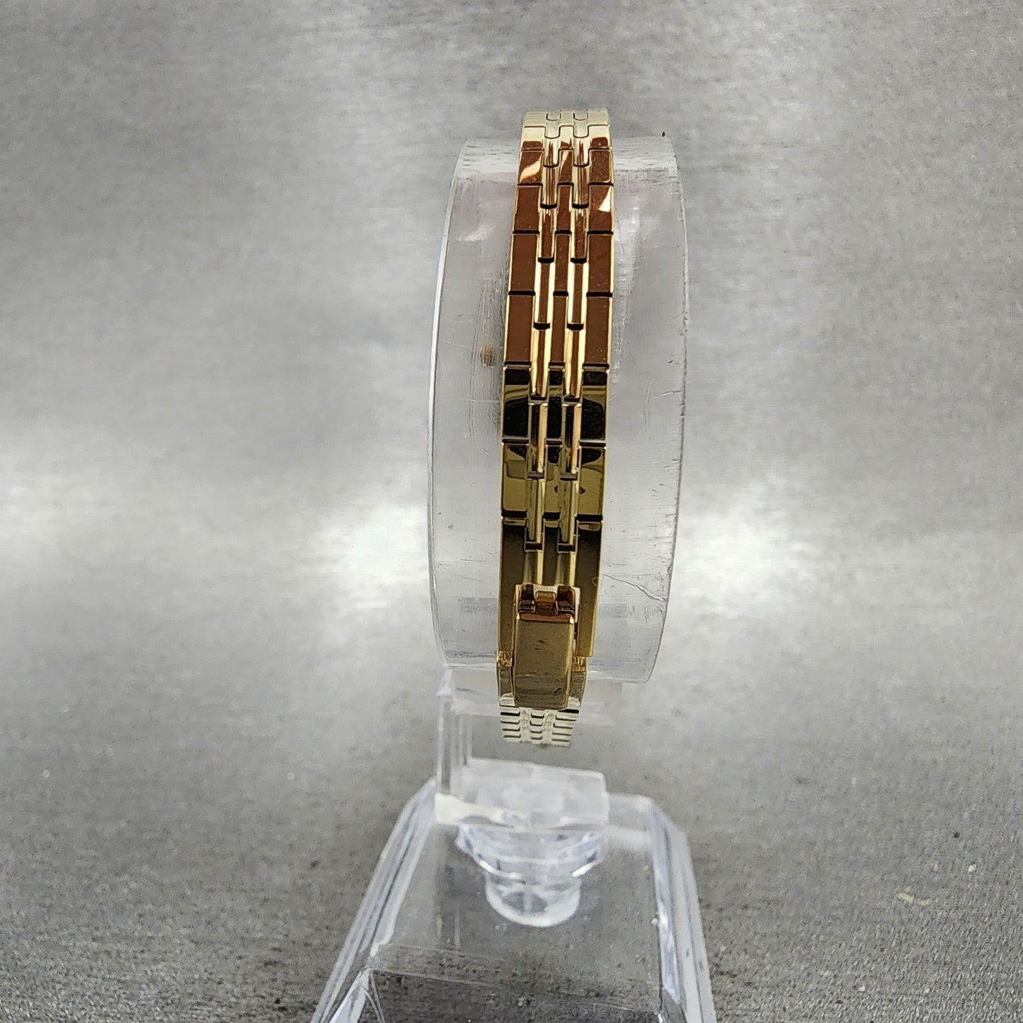 Citizen CQ Tank Watch Women 13mm Champagne Dial Gold Tone Rectangle New BatteryA7