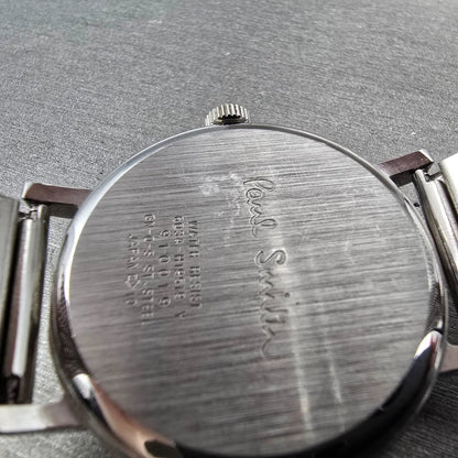 Paul Smith Watch Men 36mm Gray Dial Silver Tone Round 6034-H19519 New Battery9