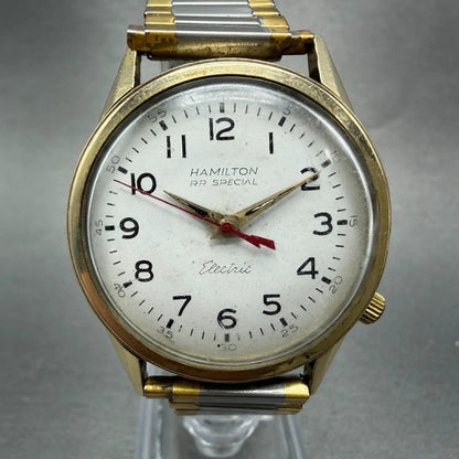 Hamilton Electric RR Special Watch Men 36mm White Dial 10K Gold Filled READ PART0