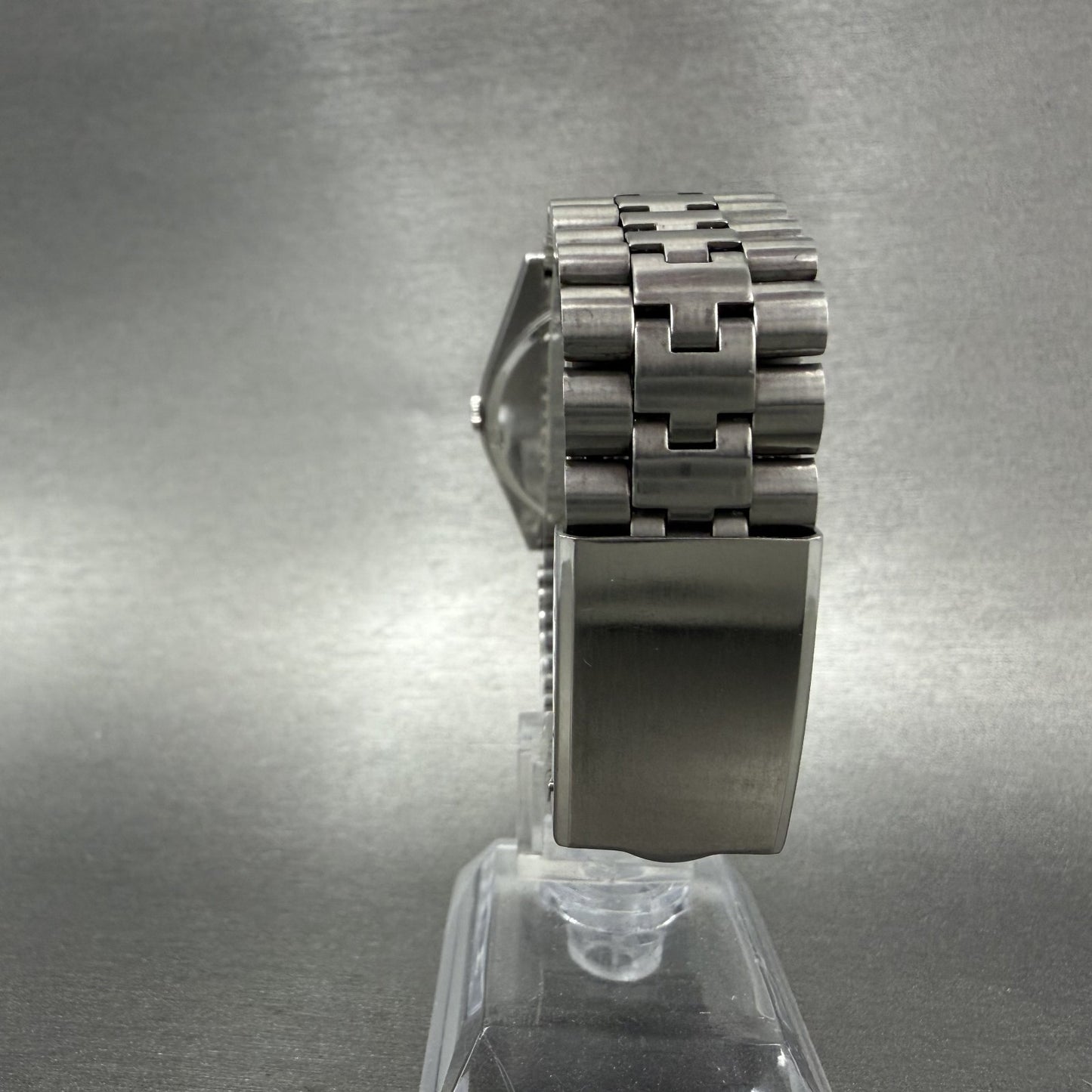 Seiko Railroad Approved Watch Men 33mm White Dial Silver Tone Daydate PARTS8